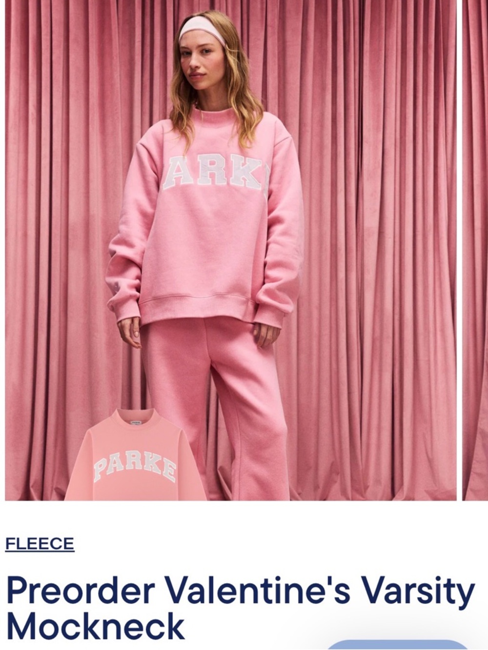Parke Preorder Valentine's Varsity Mockneck